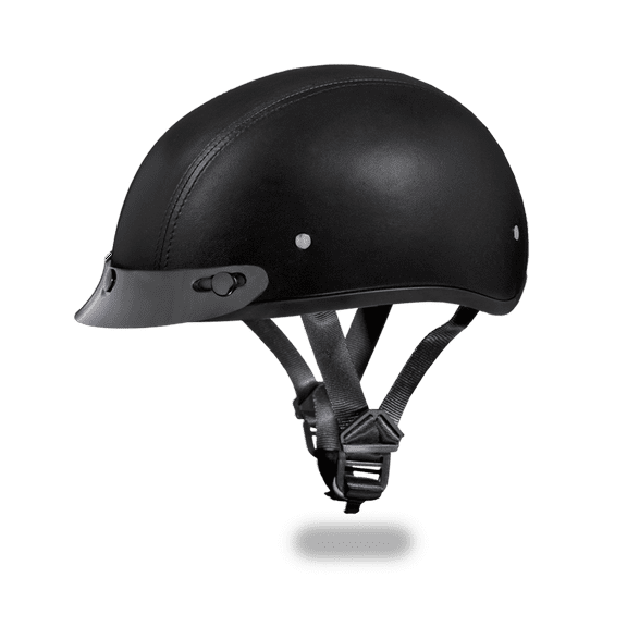Daytona Helmets Slim Line Skull Cap D.O.T. Approved Half Shell Motorcycle Helmet
