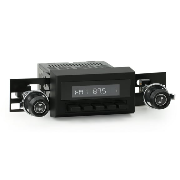 Daytona Radio Motor 1 Compatible with Camaro, Firebird, GTO, Chevelle (Black Pushbuttons, Music Note Knobs)
