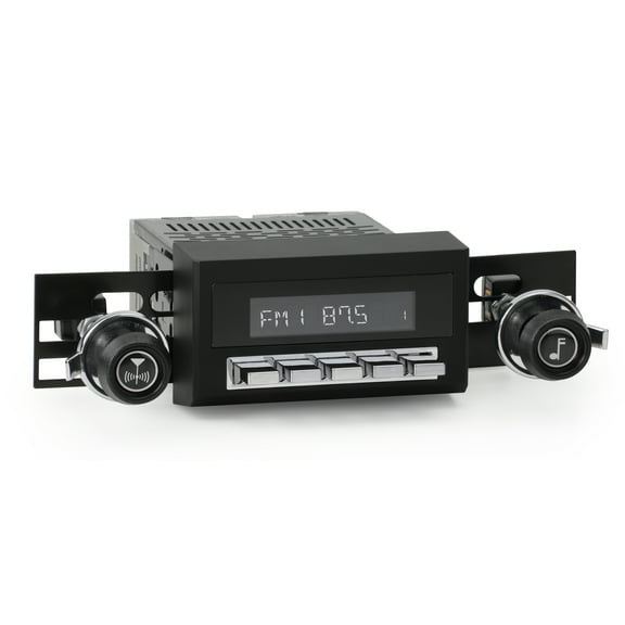 Daytona Radio Motor 4 with Chrome Pushbuttons & Music Note Knobs Kit Compatible with Camaro, Firebird, GTO, Chevelle