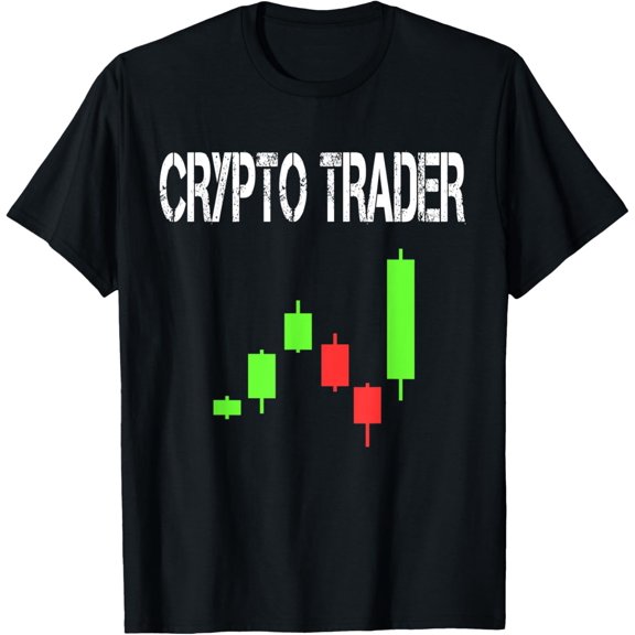 Daytrading Crypto Currency Candlestick for Traders T-ShirtMen and women, White Black T-shirt, size: Extra large S-4XL