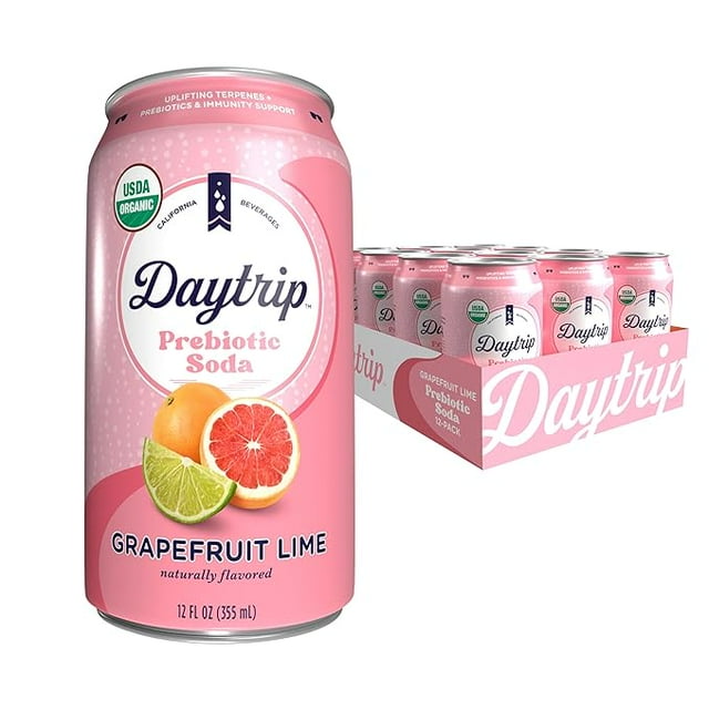 Daytrip Prebiotic Soda Drink Certified USDA Organic Mood Boosting