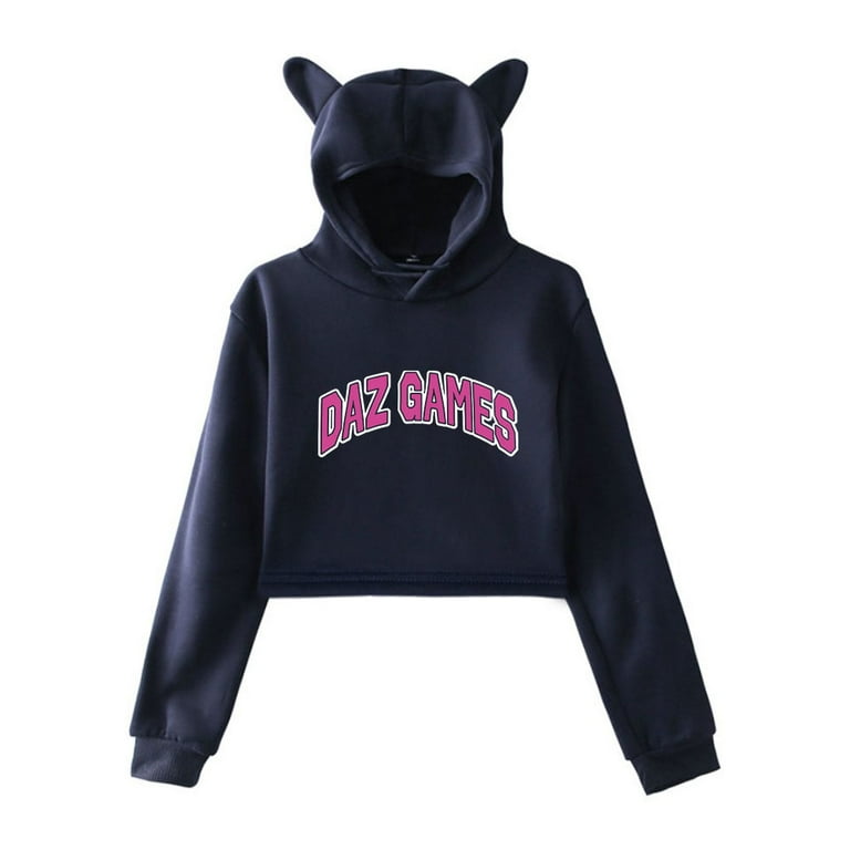 トップス BAL ANONYMOUS GIRLSWEAT Daz Games Cat Ear Hoodie Women Long Sleeve Pullover Casual