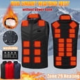thumbnail image 1 of Dazajoo Black Heated Vest for Women and Men Plus Size Quilted Jackets with 29 Heating Zones and 3-levels Winter Outdoor Zip Up Stand Collar Sleeveless Coats,S, 1 of 10
