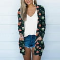 Dazajoo Christmas Cardigan for Women Plus Size Long Sleeve Gift Box