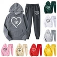 Dazajoo Holiday Deals 2 Piece Hoodie Sweatsuit for Women 2025 Spring