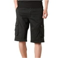 thumbnail image 1 of Dazajoo Men's Shorts Summer Overalls Casual Solid Color Multi-Pockets Short Pants 2024 Dressy Casual Loose Fit Five Point Shorts,Black,XXL, 1 of 6