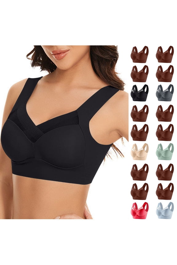 Pack of 3 Racerback Sports Bras for Women - Padded Seamless High Impact Support for Yoga Gym Workout Fitness Womens Breathable Lightweight Underwear,Blue,XL