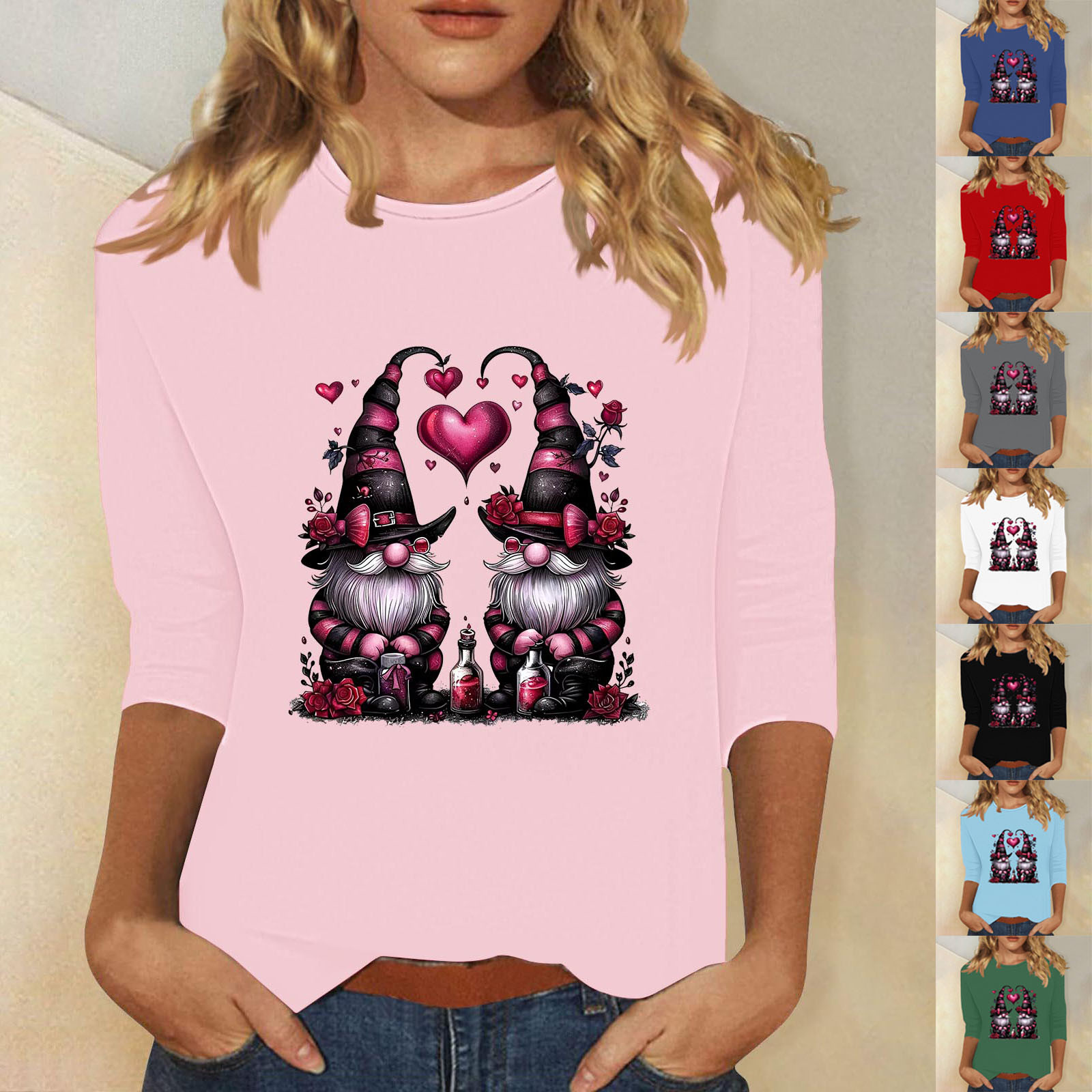 Dazajoo Prime Big Deal Days Valentine's Day Shirt for Women Love Gnome