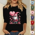Dazajoo Prime Deals 3/4 Sleeve Shirts for Women Valentine's Day Cute