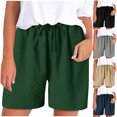 thumbnail image 1 of Dazajoo Solid Color Athletic Shorts for Women 2024 Summer Casual Lightweight Drawstring Shorts Women's Baggy Elastic Waist Gym Workout Shorts Deals of Today,Khaki,XL, 1 of 7