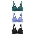Dazajoo Sport Bras for Women Plus Size,3PC Bra Women's Underwear