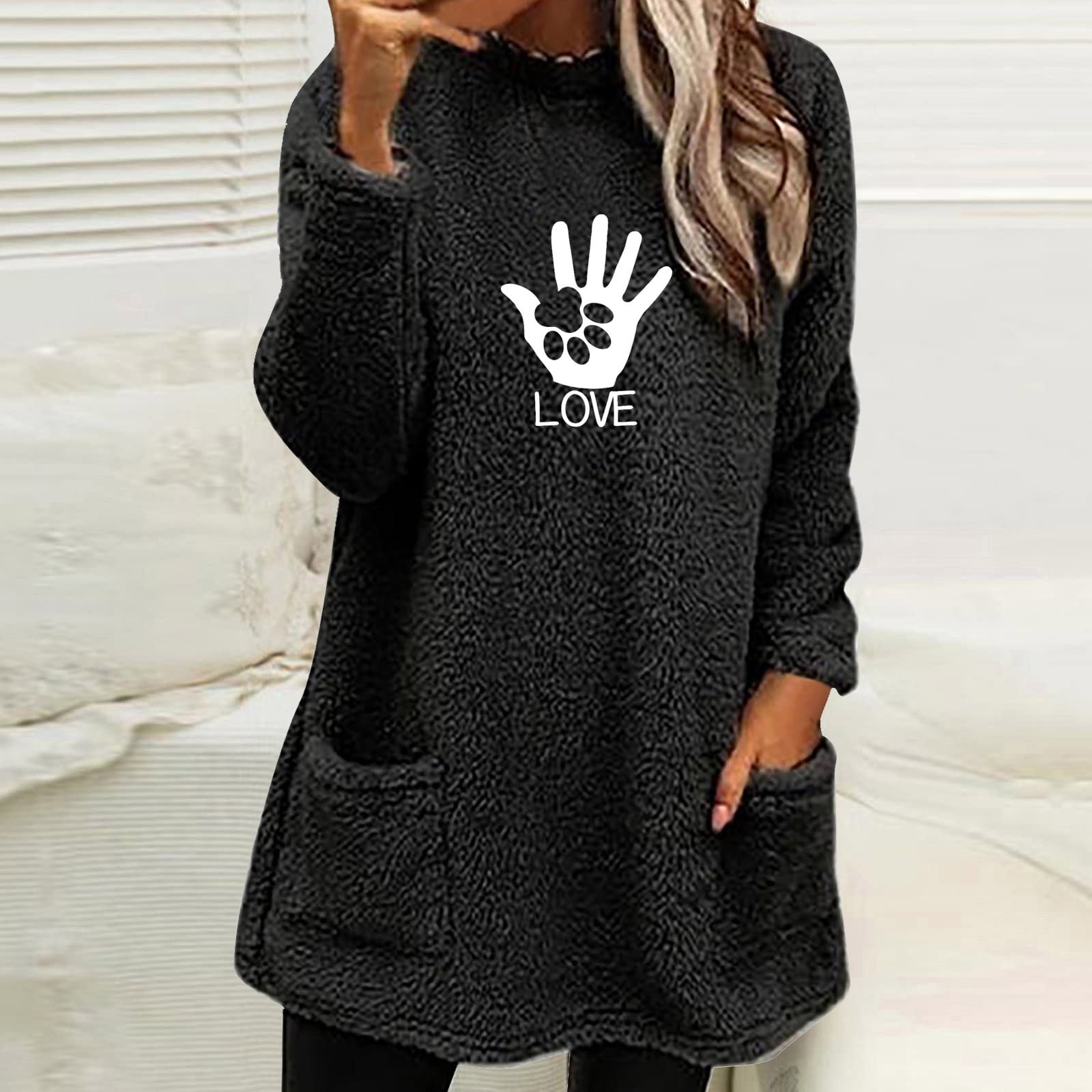 Dazajoo Winter Tunic Tops for Women Loose Fit Dressy Casual Christmas