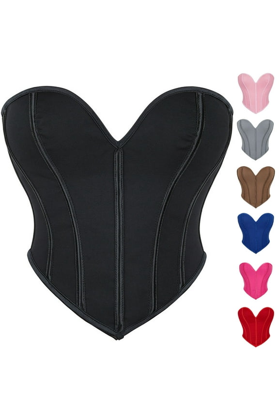 Women's Casual Solid V-Neck Bodybody Shape Waist Trainer Underbust Corset Belt 2025 Bustier Corsets,Green,L