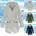 thumbnail image 1 of Dazajoo Women's Waterproof Rain Jacket with Hood Zip Up Lightweight Outdoors Raincoat,Gray,S, 1 of 6