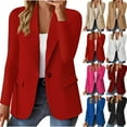 thumbnail image 1 of Dazajoo Womens Blazer Business Casual Suit Jackets Long Sleeve Work Trendy Elegant Office Work Blazers,Beige,L, 1 of 6