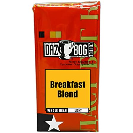 Dazbog Coffee | Breakfast Blend | Whole Bean Coffee | 11 Oz. | Bright Flavor & Earthy Overtones | Light Roast Blend | Heavenly Rich | Vacuum Sealed Freshness