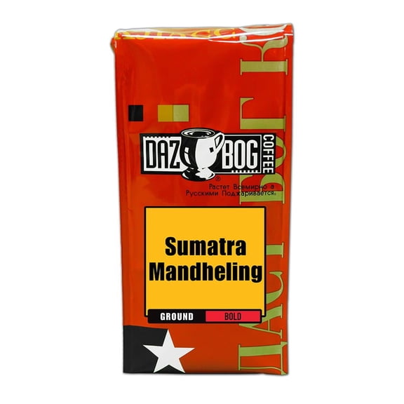 Dazbog Sumatra Mandheling Bold Medium Roast Ground Coffee, 11oz