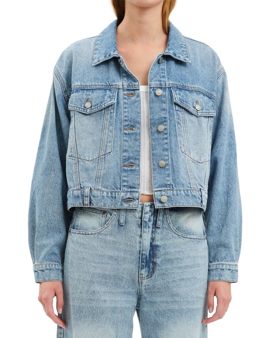 Daze Denim Bestie Caught Up Cropped Denim Jacket Women's