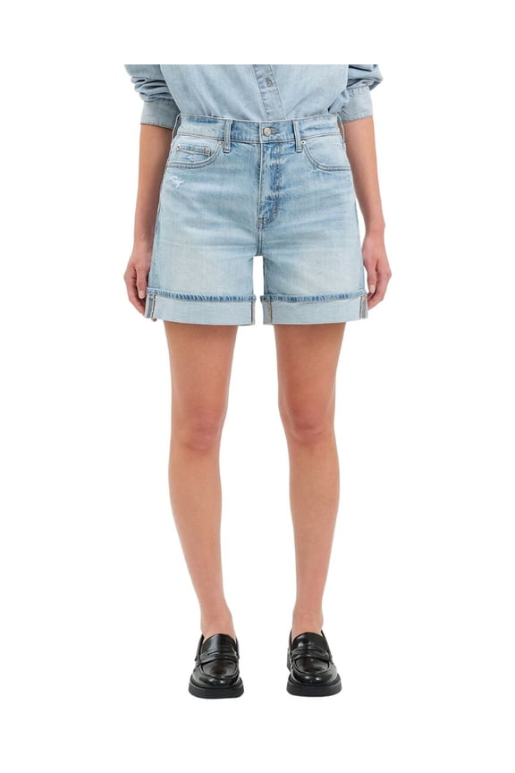 womens Easy Rider Dew Drop Mid Rise Cuffed Short, 32