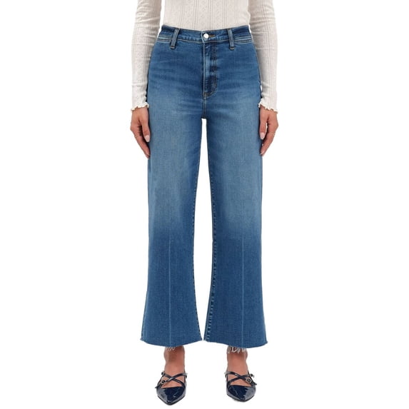 Daze Denim womens Pleaser Indigo Wave High Rise Wide Ankle Jean, 25