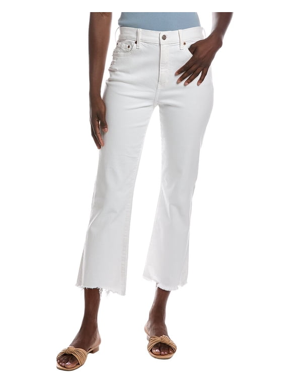 womens Shy Girl White Lightning High Rise Crop Flare Jean, 26