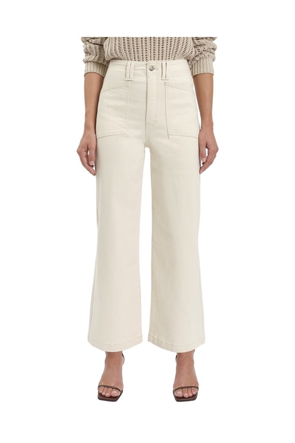 womens Valley Girl Raw Cut Wide Ankle Leg Jean, 32