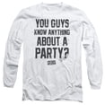 thumbnail image 1 of Dazed And Confused Party Time Long Sleeve T-Shirt Adult 18/1 White, 1 of 1