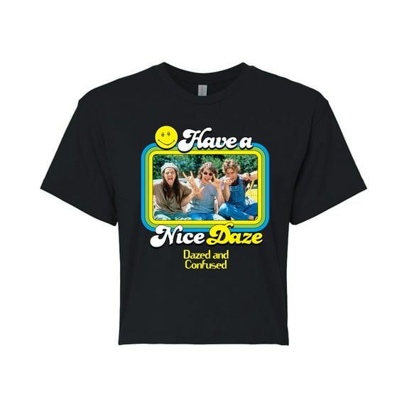 Dazed and Confused - Have A Nice Daze - Juniors Cropped Cotton Blend T-Shirt