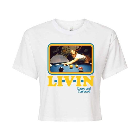 Dazed and Confused - LIVIN Dazed and Confused - Juniors Cropped Cotton Blend T-Shirt