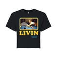 thumbnail image 1 of Dazed and Confused - LIVIN Dazed and Confused - Juniors Cropped Cotton Blend T-Shirt, 1 of 4