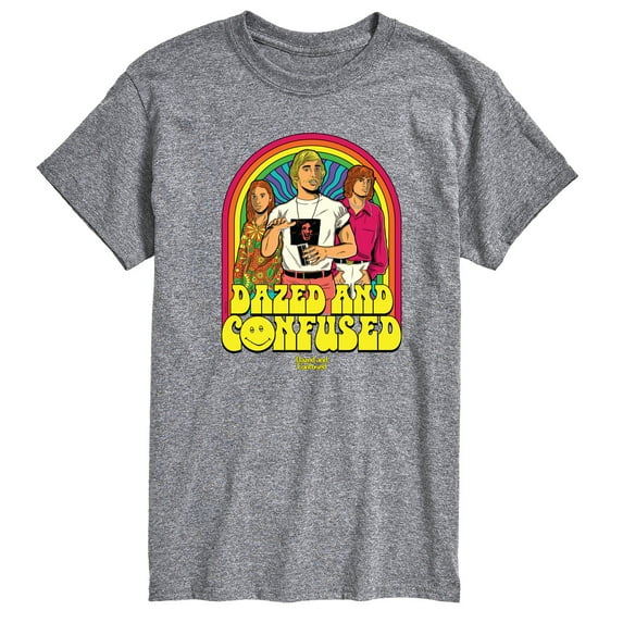 Dazed and Confused - Retro Rainbow & Psychedelic Colors - Men's Short Sleeve Graphic T-Shirt