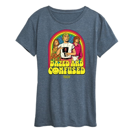 Dazed and Confused - Retro Rainbow & Psychedelic Colors - Women's Short Sleeve Graphic T-Shirt