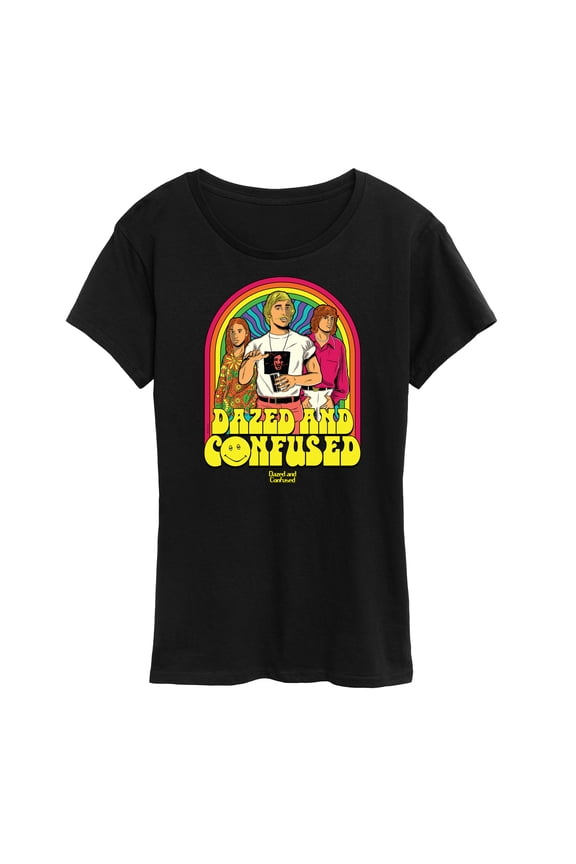 - Retro Rainbow & Psychedelic Colors - Women's Short Sleeve Graphic T-Shirt