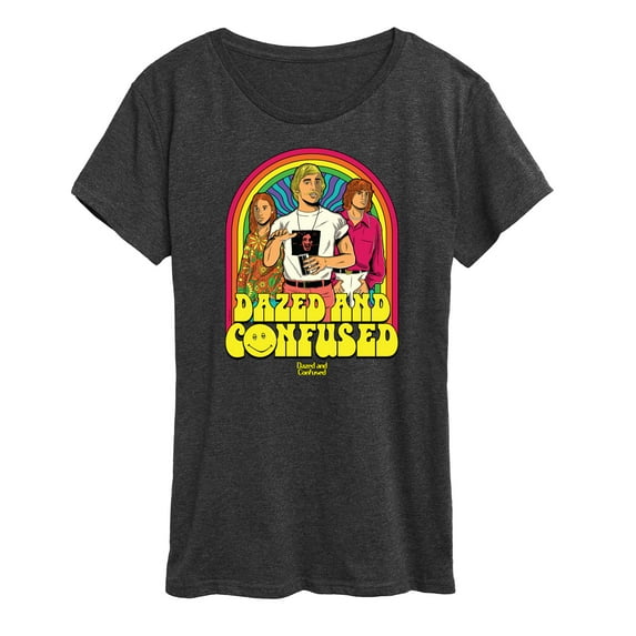 Dazed and Confused - Retro Rainbow & Psychedelic Colors - Women's Short Sleeve Graphic T-Shirt