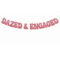 thumbnail image 1 of Dazed & Engaged Banner - Retro Bachelorette Party Banner, Rose Gold Glitter Glitter Engagement Party Decorrations, 1 of 6