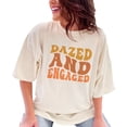 thumbnail image 1 of Dazed and Engaged, Engagement, Wedding or Marriage Quote, Groovy Retro Wavy Text, Ivory Comfort Colors T-Shirt, Large, 1 of 1