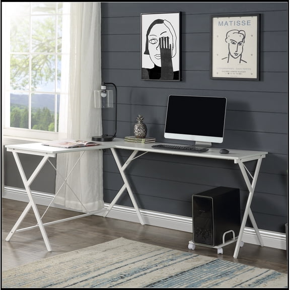 Dazenus Computer Desk in White Finish OF00050