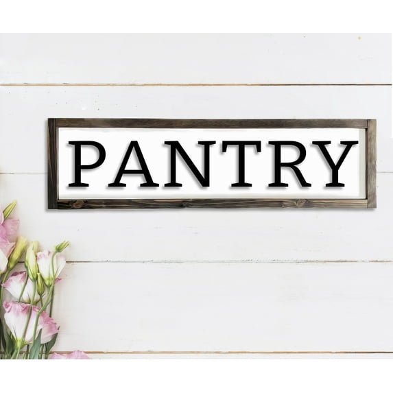 Dazingart Pantry Sign For Kitchen, Rustic Vintage Wooden Pantry Door Signs, Farmhouse Kitchen Wall Decor For Housewarming Gift (Pantry)