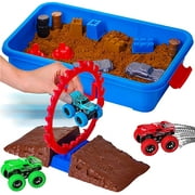 Dazmers Monster Truck Sand Play Set Sensory Kit for 3-4, 5 Year Old, Toddlers