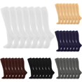 thumbnail image 1 of Daznico 7-Packs Unisex Knee High Compression Socks Ribbed Stretch Leg Support Breathable Athletic Running Cycling Daily Circulation Socks, 1 of 6