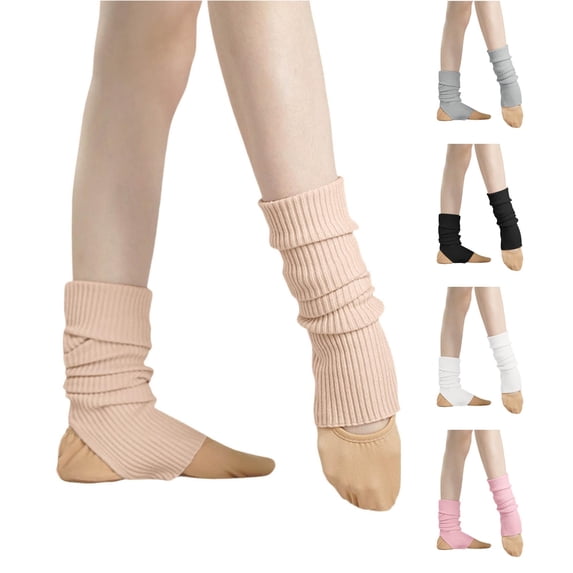 Daznico Adult Ballet Dance Leg Warmers Knit Yoga Socks Over Knee Long Leggings for Winter Latin Practice