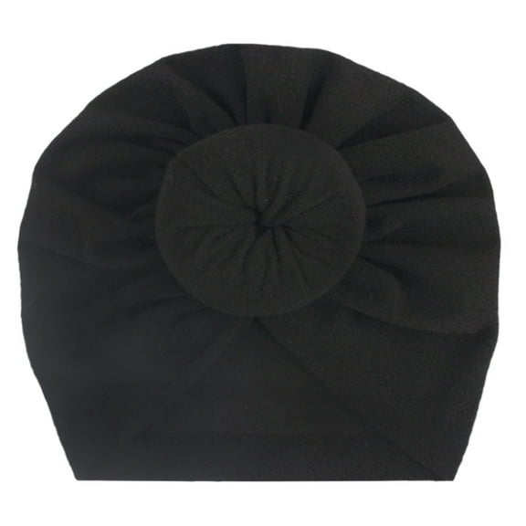 Daznico Baby Cotton Turban Hat with Knot, Solid Color Stretch Headband for Toddler Boys Girls