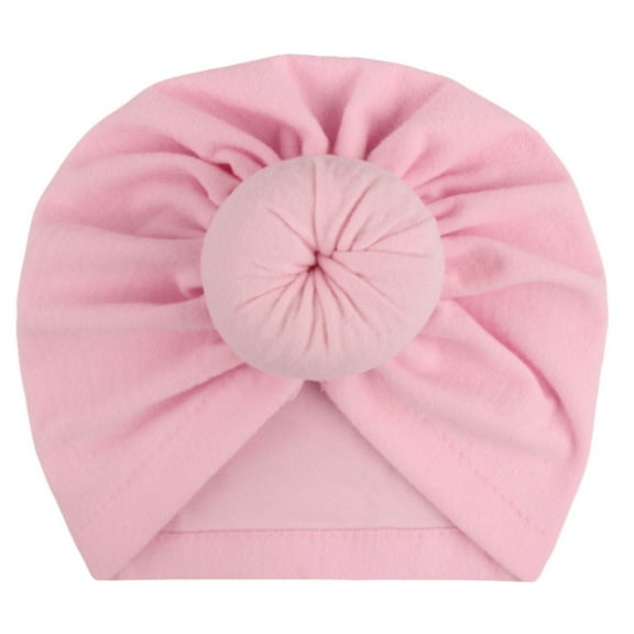 Daznico Baby Cotton Turban Hat with Knot, Solid Color Stretch Headband for Toddler Boys Girls