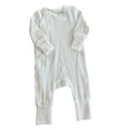 thumbnail image 1 of Daznico Baby Girls Bodysuits Long Sleeve Romper Sleepwear Stretchy Ribbed for Toddler Daily Party Outfit,0-3 Months, 1 of 8