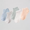 thumbnail image 1 of Daznico Baby Mesh Ankle Socks 5 Pack Summer Thin Cotton Breathable Lightweight Non Floor Socks for Boys Girls,1-3 Years, 1 of 5