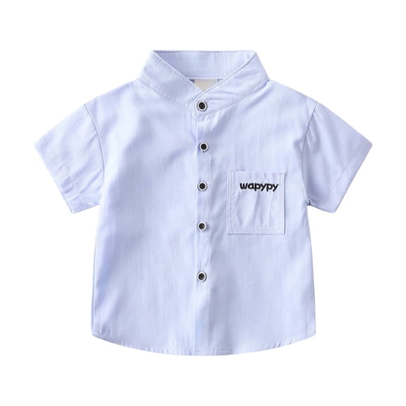 Daznico Boys Casual Polo Shirt Short Sleeve Solid Color Top for Toddler Kids Summer Beach School Party Outfit,7-8 Years