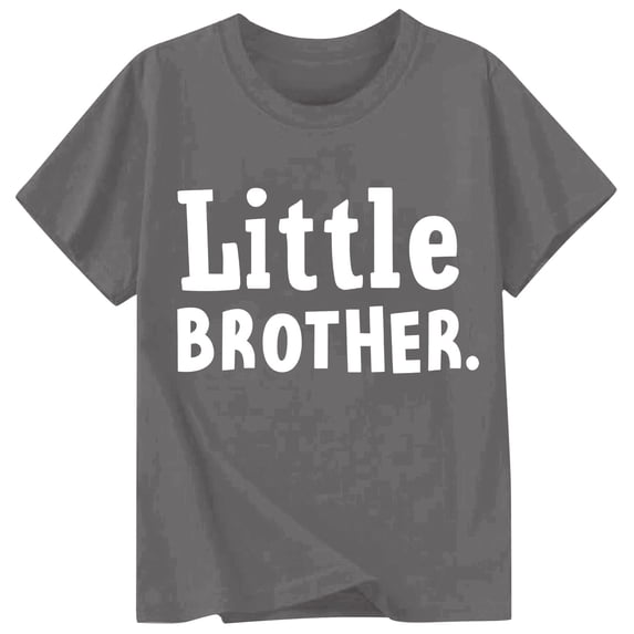 Daznico Boys Little Brother Letter Print Round Neck Short Sleeved T Shirt Top,4-5 Years