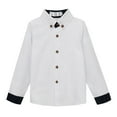 thumbnail image 1 of Daznico Boys' Long Sleeve Solid Button Down Casual Long Sleeves Dress Shirts,6-7 Years, 1 of 3