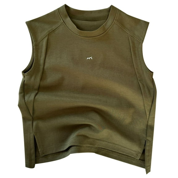 Daznico Boys Summer Tops Sleeveless Round Neck Casual Tee Shirt Lightweight Breathable Comfortable Daily Wear,2-3 Years