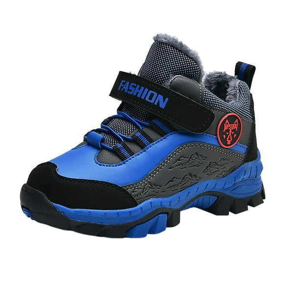Daznico Boys Winter Snow Boots Thickened Comfortable Lightweight Warm Lined Non- Durable Shoes for Big Kid Little Kid,Size:2.5